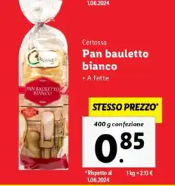 Lidl Pan Bauletto bianco offerta