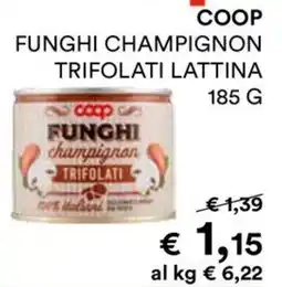 In Coop Coop funghi champignon trifolati lattina offerta
