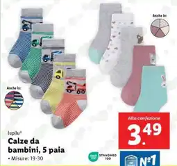 Lidl Calze da bambini, 5 paia offerta