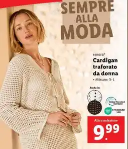 Lidl Cardigan traforato da donna offerta