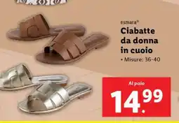 Lidl Ciabatte da donna in cuoio offerta