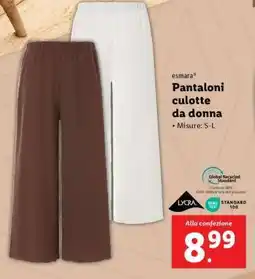 Lidl Pantaloni culotte da donna offerta