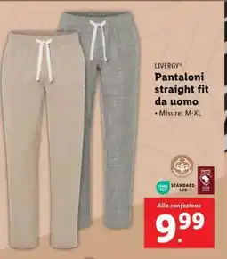 Lidl Pantaloni straight fit da uomo offerta