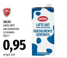 Famila SELEX Latte UHT parzialmente scremato litri 1 offerta