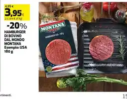 Coop HAMBURGER DI BOVINO DAL MONDO MONTANA offerta