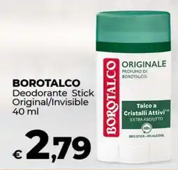 BOROTALCO Deodorante Stick Original/Invisible 40 ml