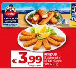 Coop FINDUS Bastoncini di Merluzzo x18 450 g offerta