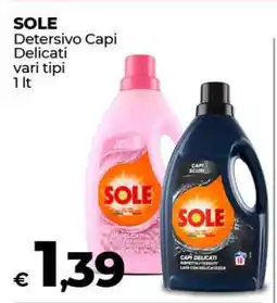 Coop SOLE Detersivo Capi Delicati offerta