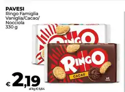 Coop Pavesi Ringo Famiglia Vaniglia/Cacao/Nocciola offerta