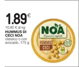 Coop HUMMUS DI CECI NOA offerta