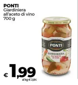 Coop PONTI Giardiniera all'aceto di vino 700 g offerta