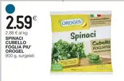 Coop Spinaci Cubello Foglia Più Orogel offerta