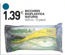 Coop BICCHIERI BIOPLASTICA NATURIA offerta