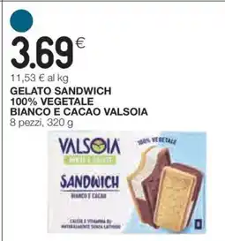 Coop GELATO SANDWICH 100% VEGETALE BIANCO E CACAO VALSOIA offerta