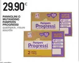 Coop PANNOLINI O MUTANDINO PAMPERS PROGRESSI offerta