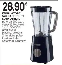 Coop FRULLATORE 576 DARK GREY 500W ARIETE offerta
