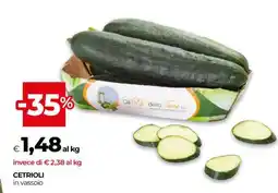 Coop CETRIOLI IN VASSOIO offerta
