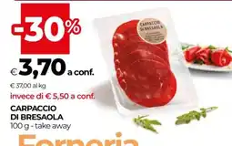 Coop Carpaccio di Bresaola offerta