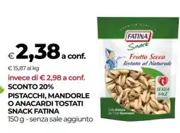 Coop FATINA Snack Frutta Secca Tostata al Naturale offerta
