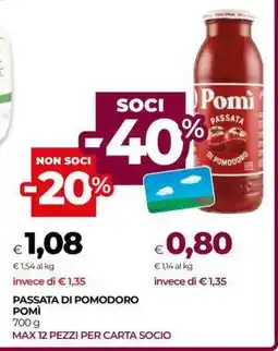 Coop Passata di Pomodoro Pomì offerta
