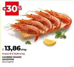 Coop Gamberi Grandi Argentini offerta
