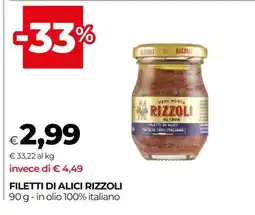 Coop Filetti di Alici Rizzoli offerta