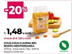 Coop COUS COUS O AVENA BIO BONTÀ MEDITERRANEA offerta