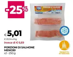 Coop PORZIONI DI SALMONE MENO30 offerta