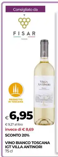 Coop VINO BIANCO TOSCANA IGT VILLA ANTINORI offerta