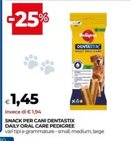 Coop SNACK PER CANI DENTASTIX DAILY ORAL CARE PEDIGREE offerta