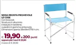 Coop SEDIA REGISTA PIEGHEVOLE LE COSE offerta