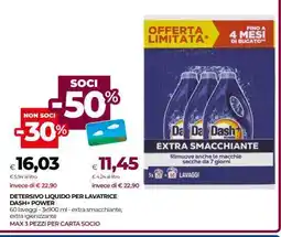 Coop Detersivo Liquido per Lavatrice Dash Power offerta