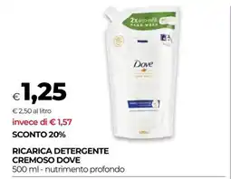 Coop RICARICA DETERGENTE CREMOSO DOVE offerta