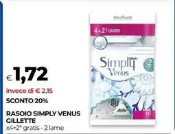 Coop RASOIO SIMPLY VENUS GILLETTE offerta