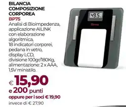 Coop BILANCIA COMPOSIZIONE CORPOREA BP75 offerta