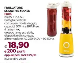 Coop FRULLATORE SMOOTHIE MAKER FR04 offerta