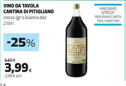 Coop Vino da Tavola Cantina di Pitigliano offerta
