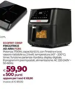 Coop ECOFRIT CRISP FRIGGITRICE AD ARIA FG84 offerta