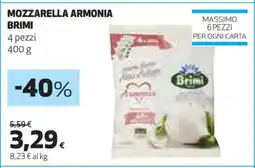 Coop MOZZARELLA ARMONIA BRIMI offerta