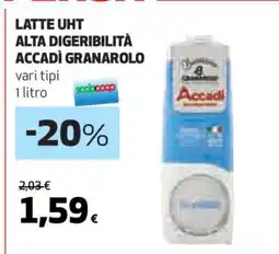 Coop LATTE UHT ALTA DIGERIBILITÀ ACCADÌ GRANAROLO offerta