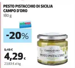 Coop PESTO PISTACCHIO DI SICILIA CAMPO D'ORO offerta