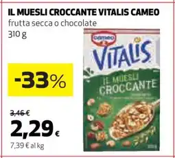 Coop IL MUESLI CROCCANTE VITALIS CAMEO offerta