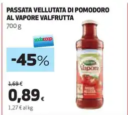 Coop PASSATA VELLUTATA DI POMODORO AL VAPORE VALFRUTTA offerta