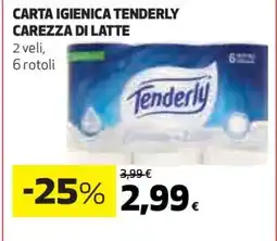 Coop CARTA IGIENICA TENDERLY CAREZZA DI LATTE offerta