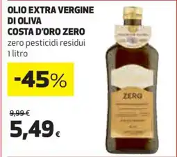 Coop OLIO EXTRA VERGINE DI OLIVA COSTA D’ORO ZERO offerta