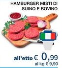 In Coop Hamburger misti di suino e bovino offerta
