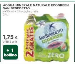 Coop ACQUA MINERALE NATURALE ECOGREEN SAN BENEDETTO offerta