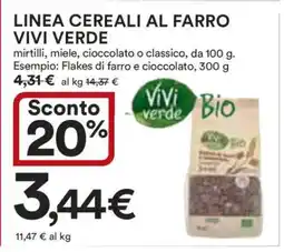 Coop LINEA CEREALI AL FARRO VIVI VERDE offerta