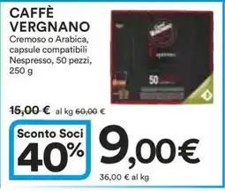 Coop CAFFÈ VERGNANO offerta