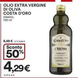 Coop Olio Extra Vergine di Oliva Costa d'Oro offerta